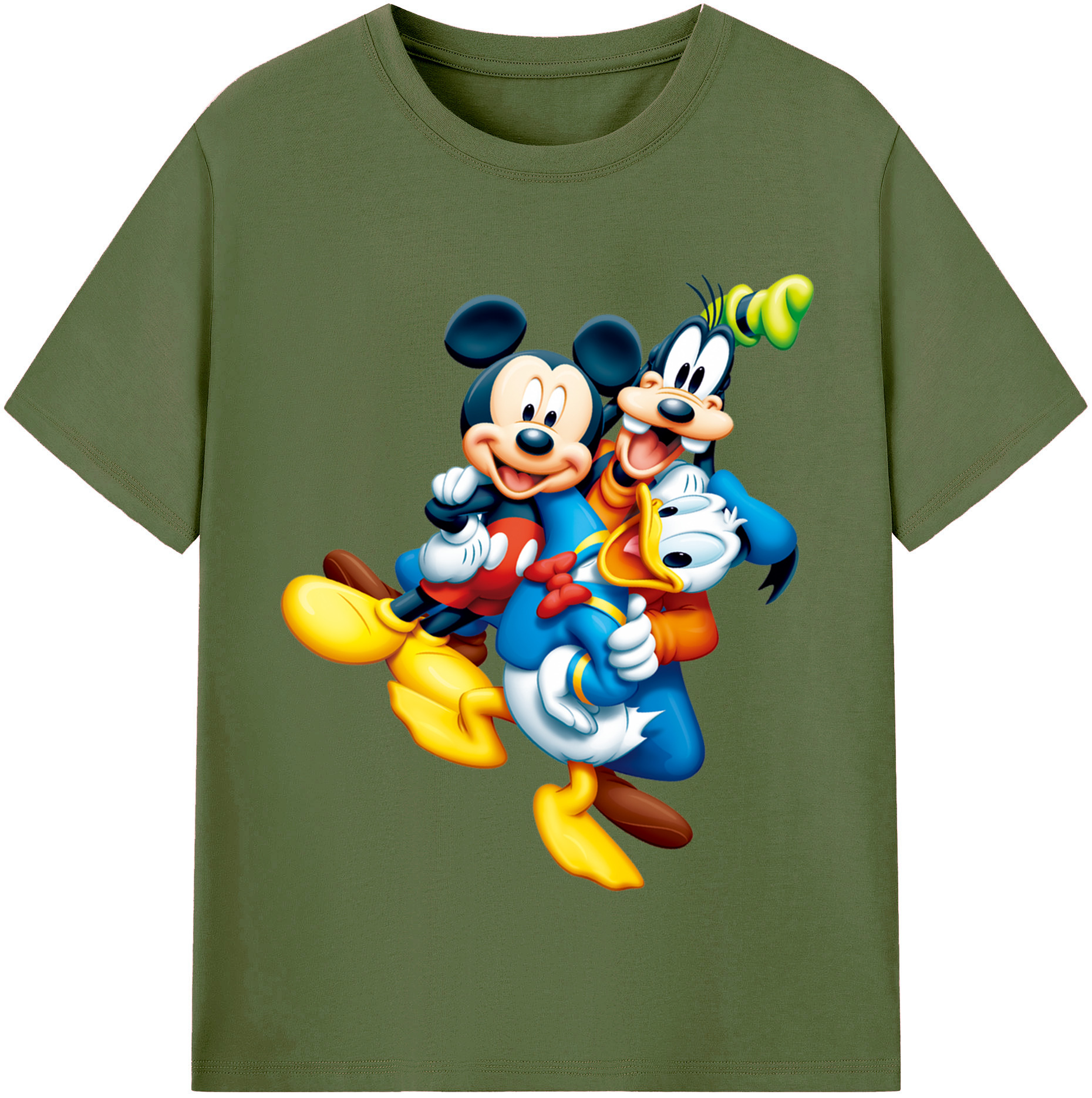 （画像用） ミッキーマウス Mickey Mouse 綿100％半袖Tシャツ（フロントプリント）